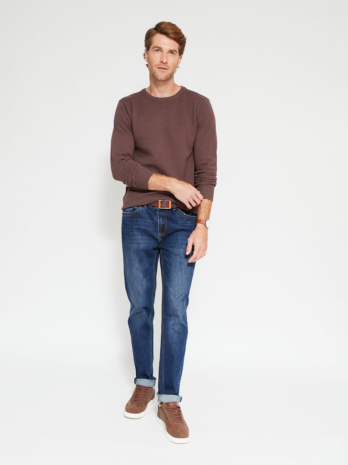 SWEATER HOMBRE REGATTA ALGODÓN CUELLO REDONDO BÁSICO - 4