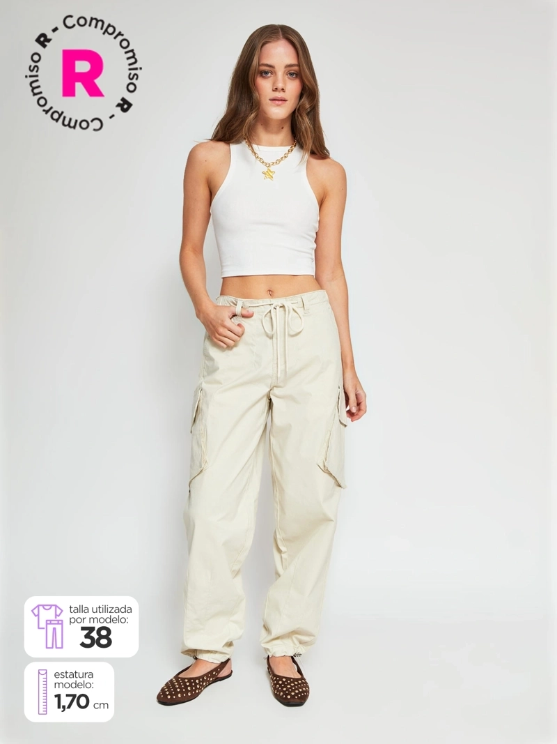 PANTALÓN MUJER INDEX ALGODÓN CARGO - 1