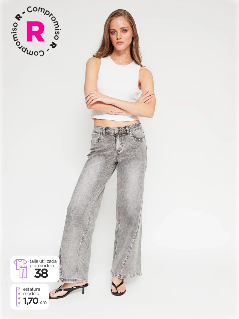 JEANS MUJER INDEX ALGODÓN TACHAS - 1