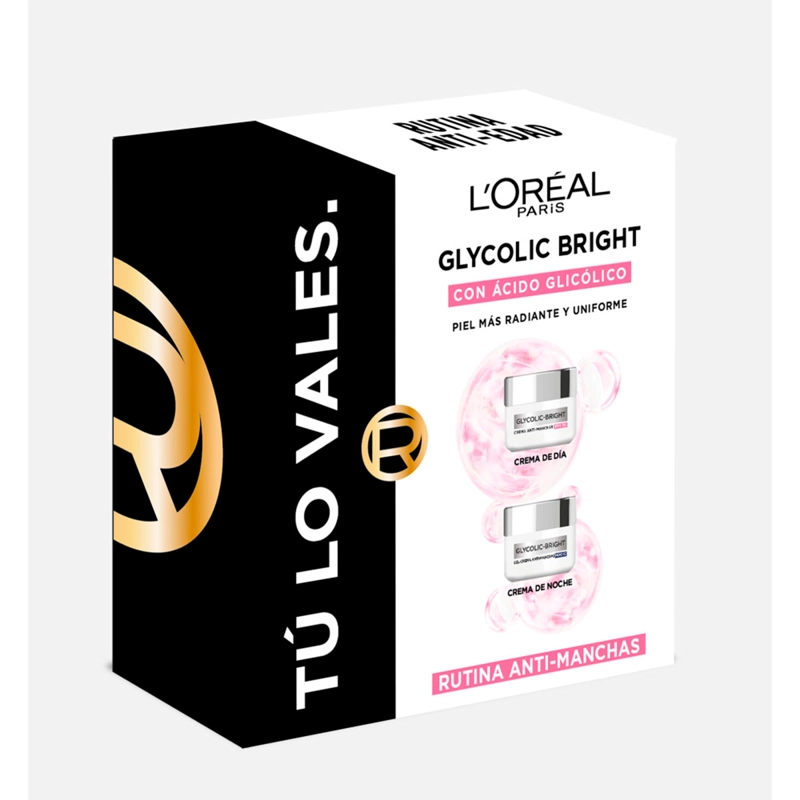 SET DE CREMAS LOREAL GLYCOLIC BRIGHT DÍA SPF30 50 ML + NOCHE 50 GR - 4