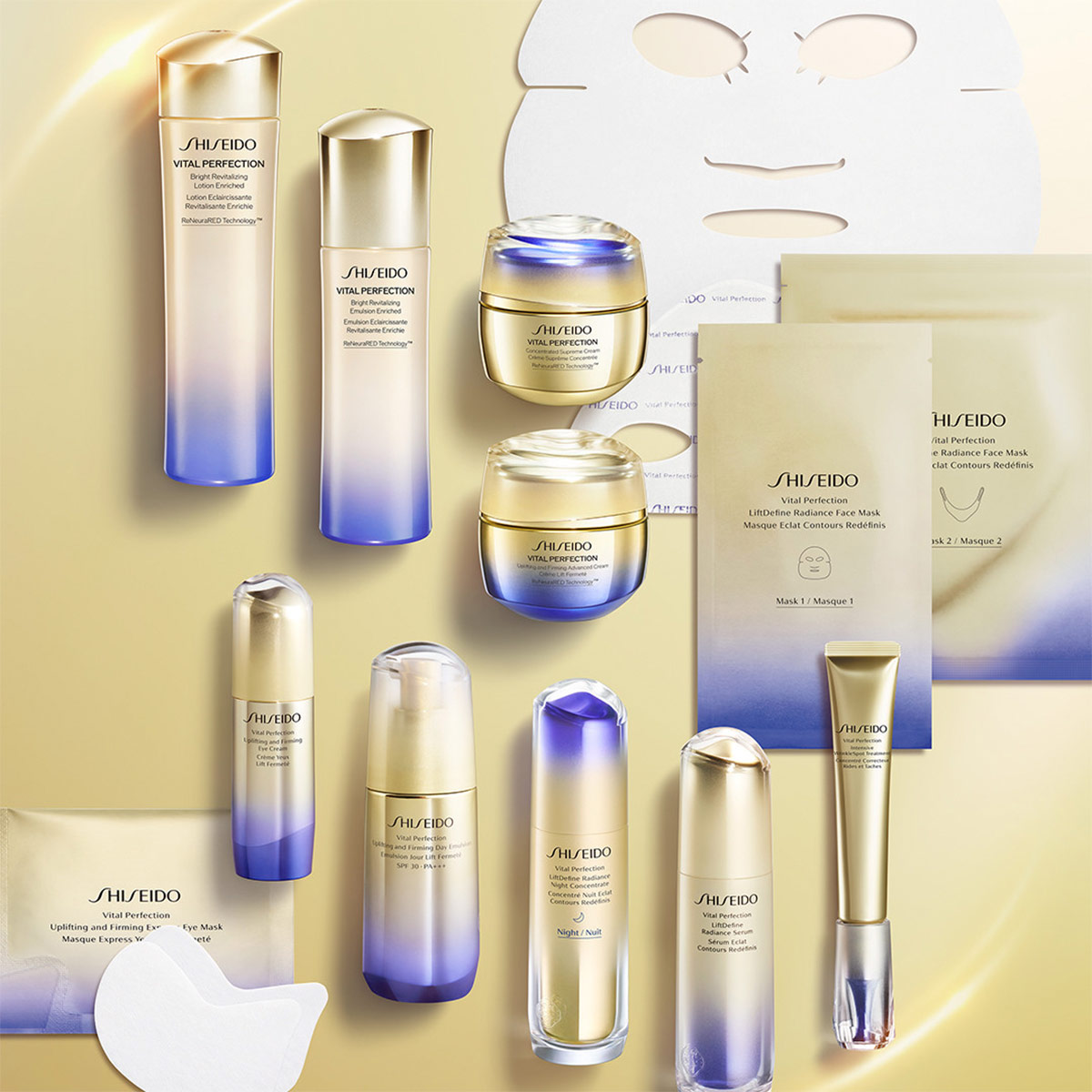 MASCARILLA FACIAL SHISEIDO VITAL PERFECTION LIFT DEFINE RADIANCE (2x6) - 3