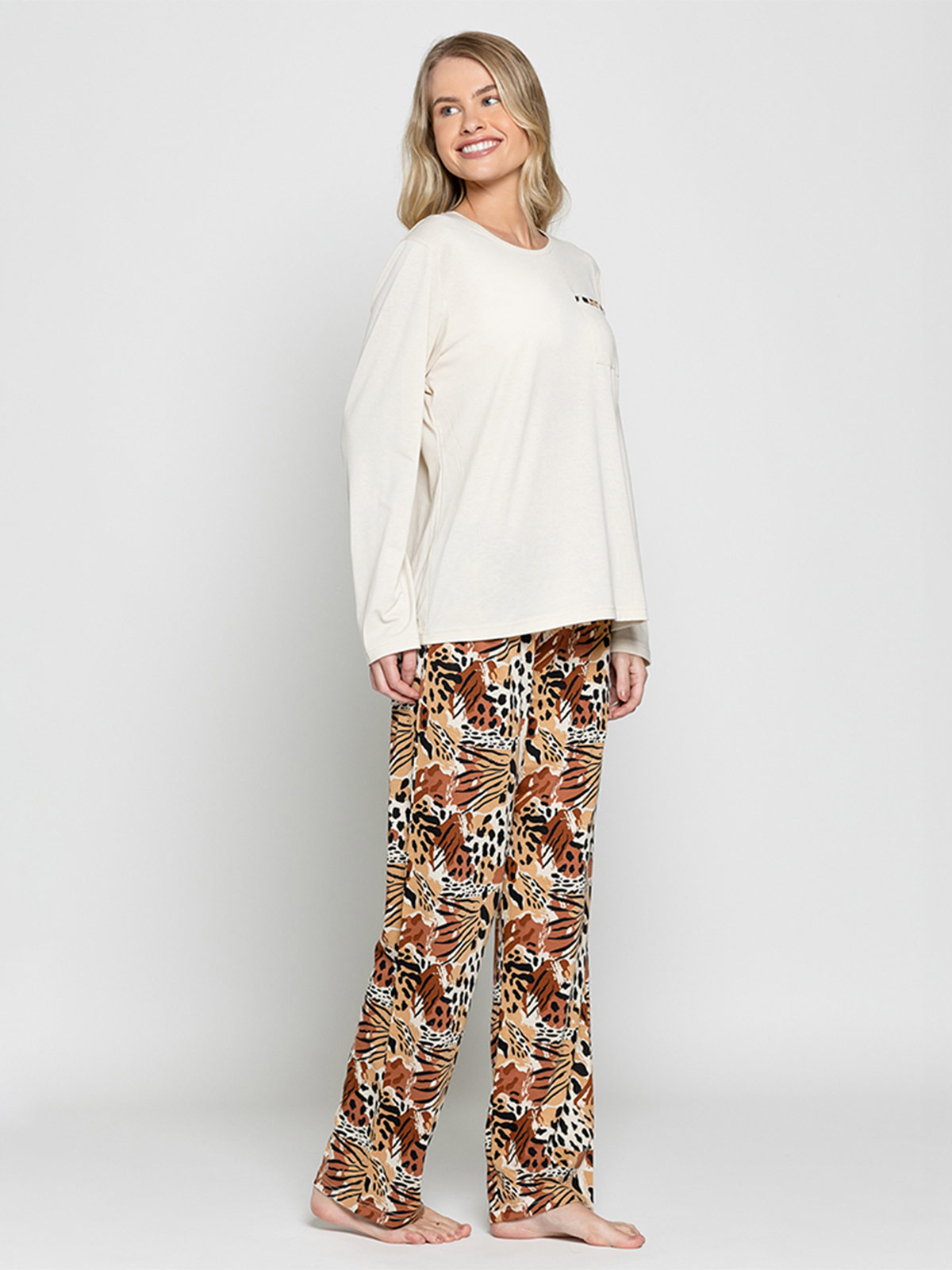 PIJAMA MUJER INTIME LARGO - 3