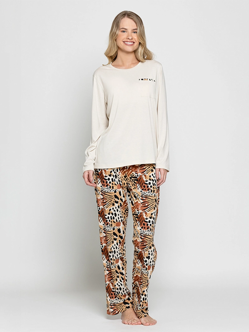 PIJAMA MUJER INTIME LARGO - 1