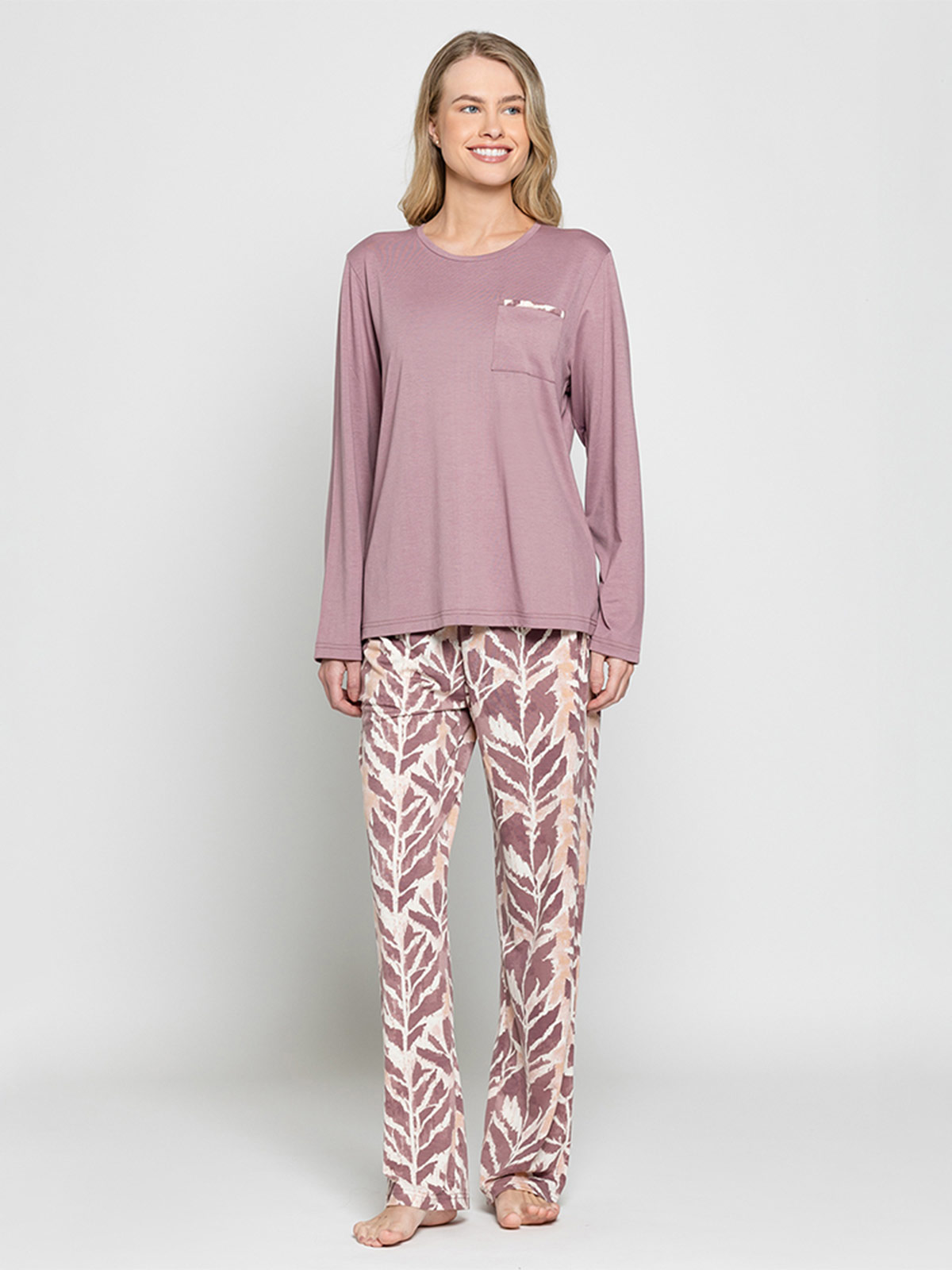 PIJAMA MUJER INTIME LARGO - 1