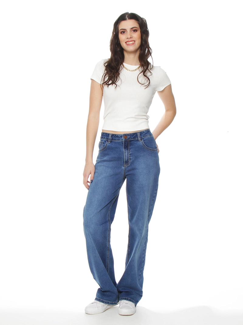 JEANS MUJER WADOS RECTO ALGODÓN TIRO ALTO - 7