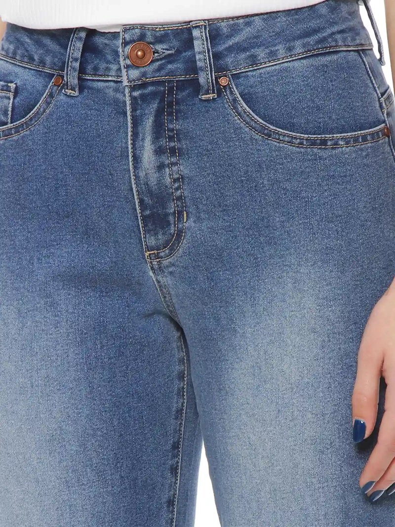 JEANS MUJER WADOS FLARE ALGODÓN TIRO ALTO - 3