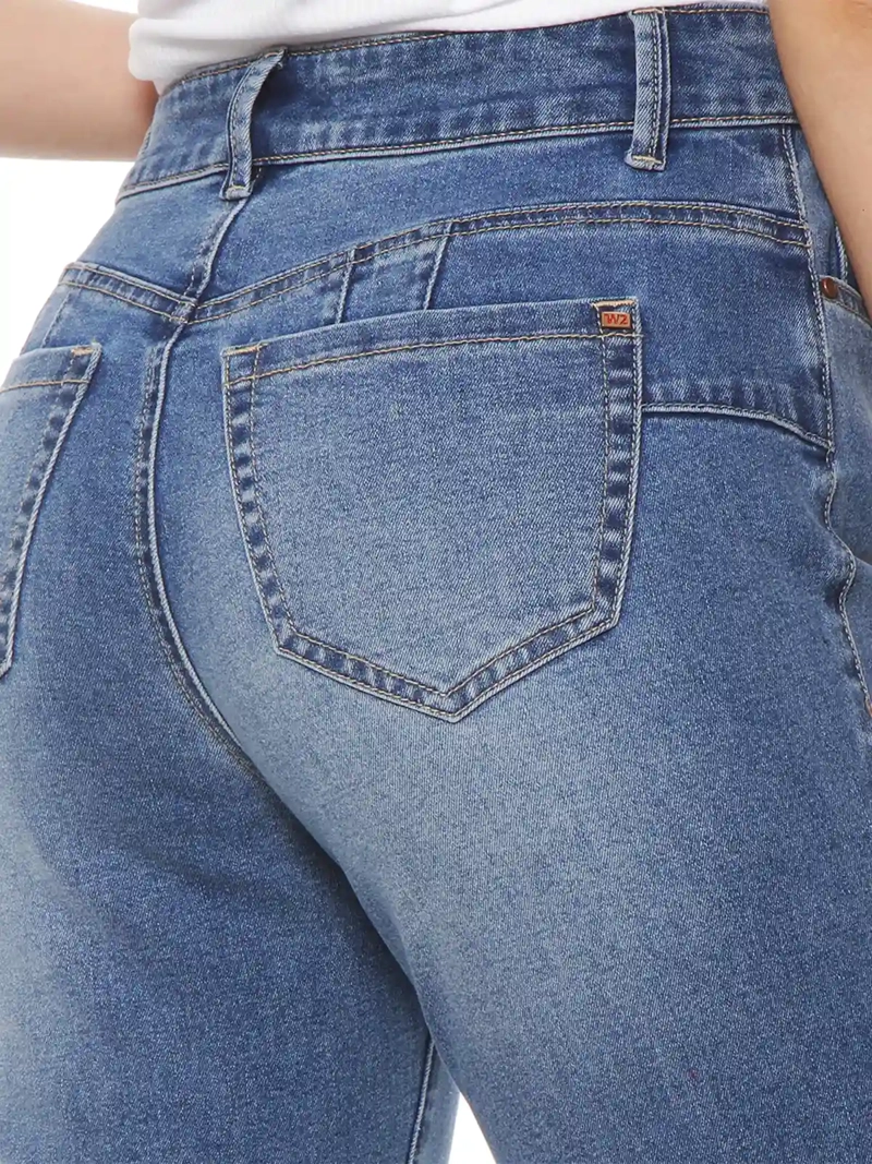 JEANS MUJER WADOS FLARE ALGODÓN TIRO ALTO - 4