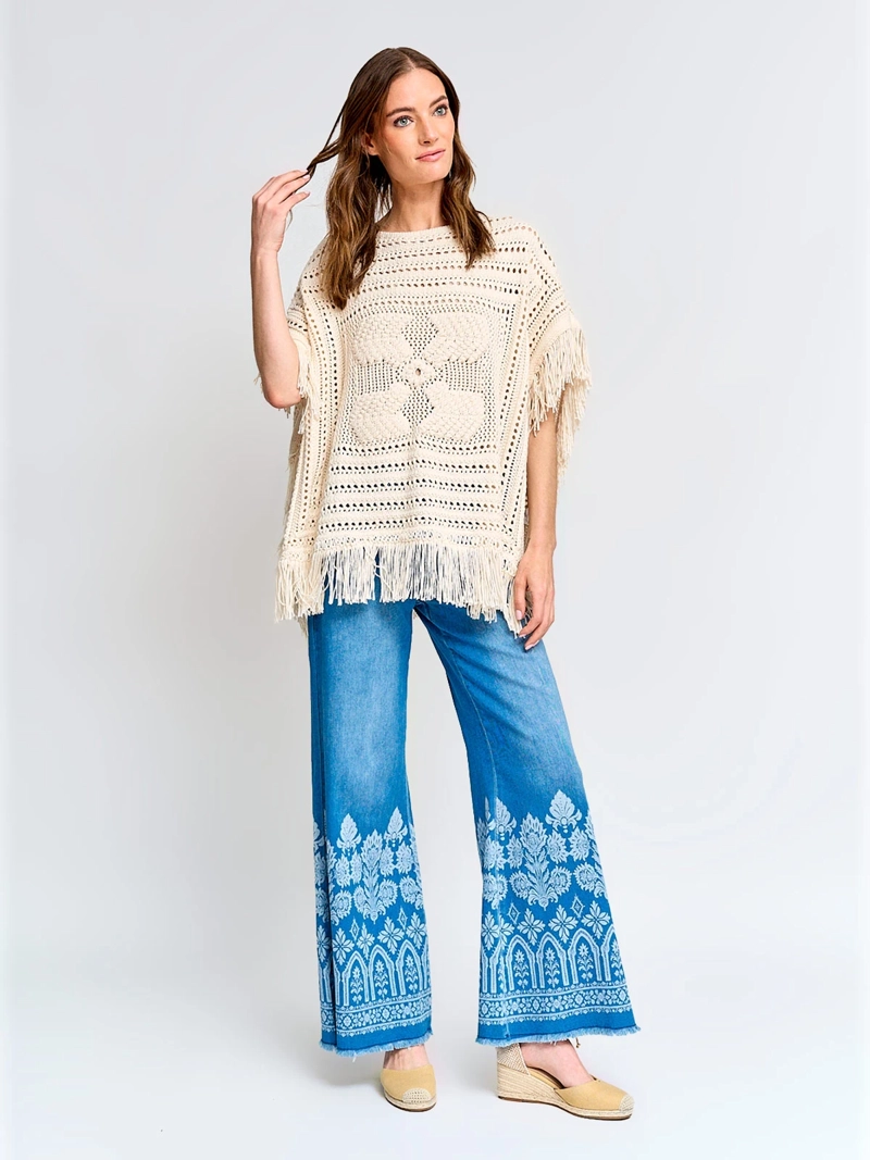 SWEATER MUJER TATIENNE ALGODÓN TIPO PONCHO - 4