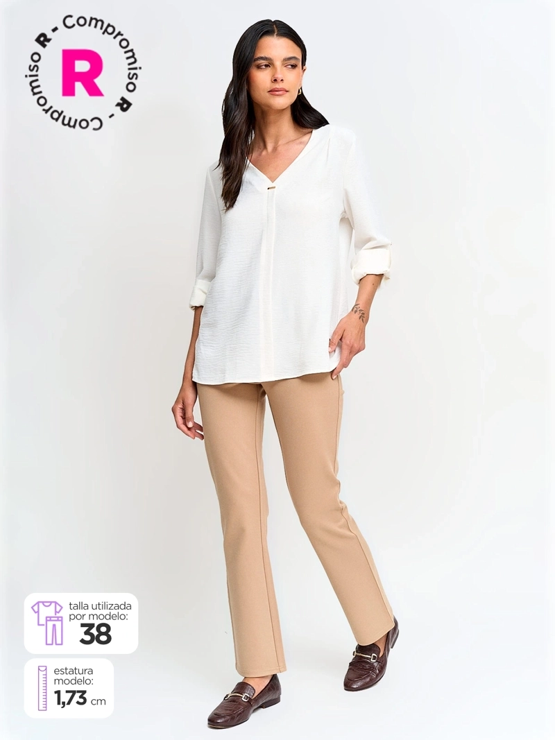 PANTALÓN MUJER CACHAREL RECTO PUSH UP - 1