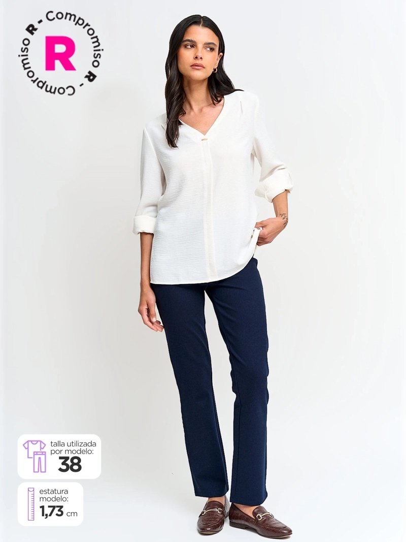 PANTALÓN MUJER CACHAREL RECTO PUSH UP - 1