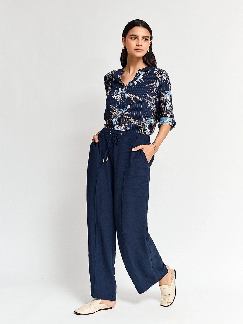 BLUSA MUJER CACHAREL CUELLO MAO MANGA LARGA ESTAMPADO - 4