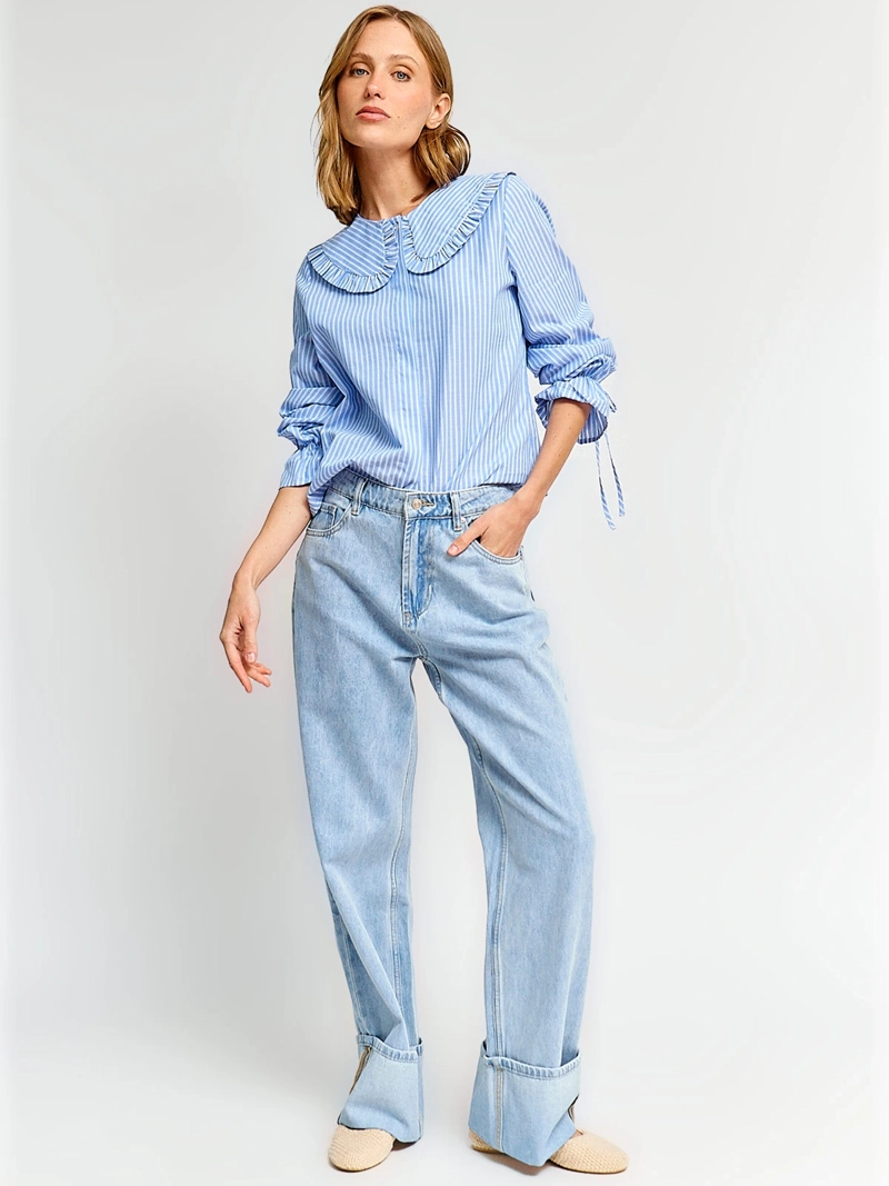 BLUSA MUJER MARQUIS ALGODÓN CUELLO BOBO - 4