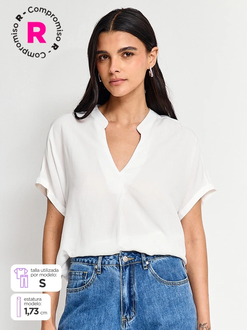 BLUSA MUJER MARQUIS MANGA CORTA - 1