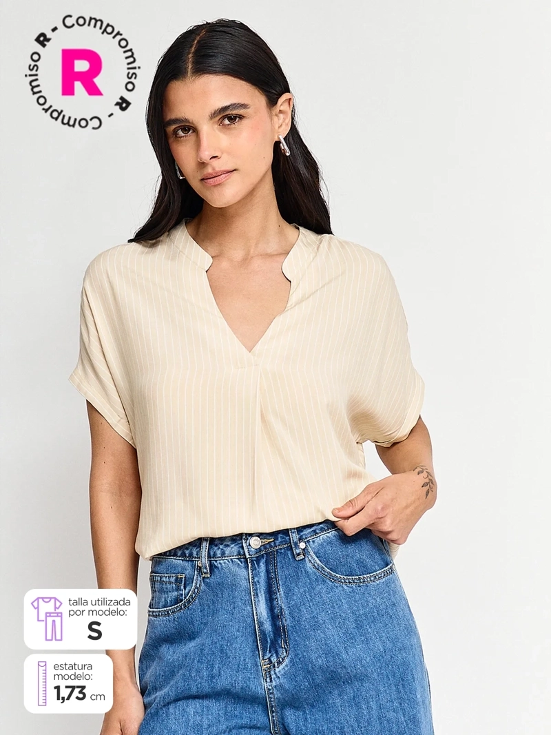 BLUSA MUJER MARQUIS MANGA CORTA - 1