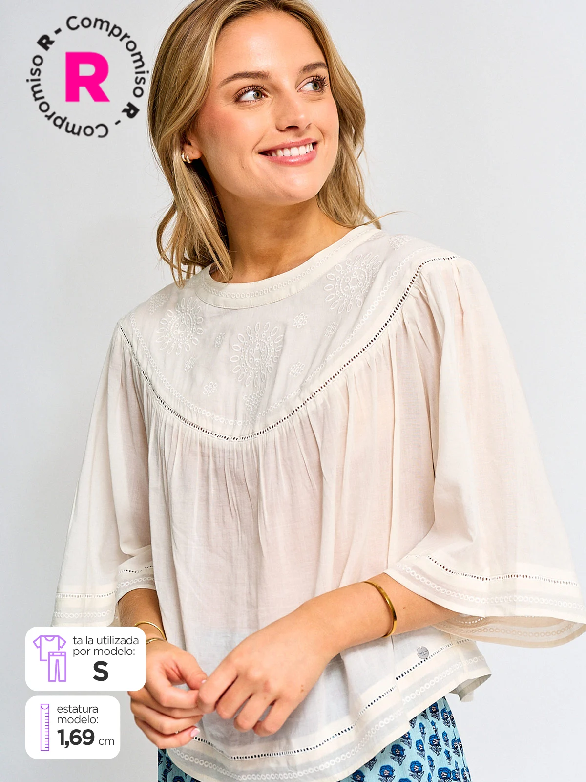 BLUSA MUJER PEPE JEANS ALGODÓN BRODERIE - 1