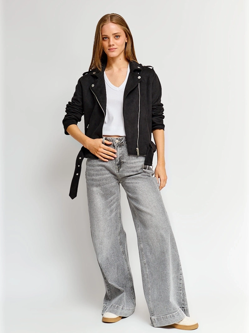 CHAQUETA MUJER INDEX EFECTO PIEL GAMUZA - 4