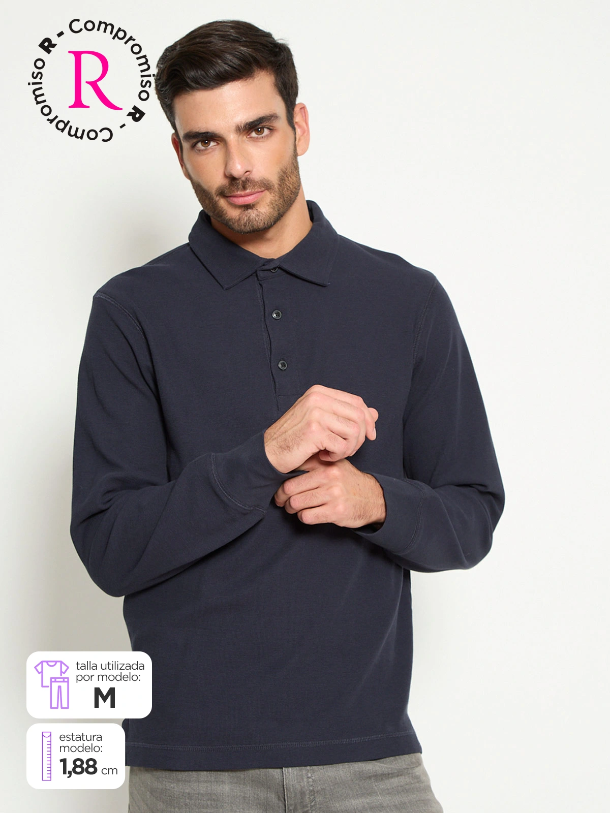 POLERA HOMBRE REGATTA ALGODÓN MANGA LARGA - 1