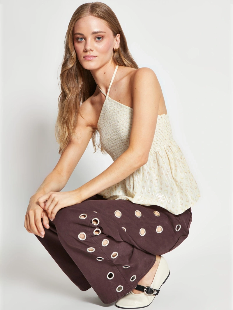 BLUSA MUJER BARBADOS ALGODÓN SIN MANGAS HALTER - 4