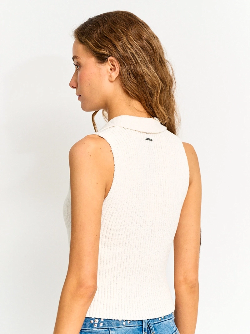 SWEATER MUJER BARBADOS SIN MANGAS - 2