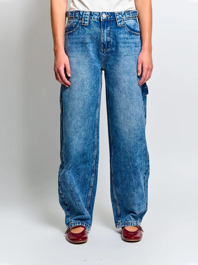 JEANS MUJER INDEX ALGODÓN CARPINTERO BAGGY - 2