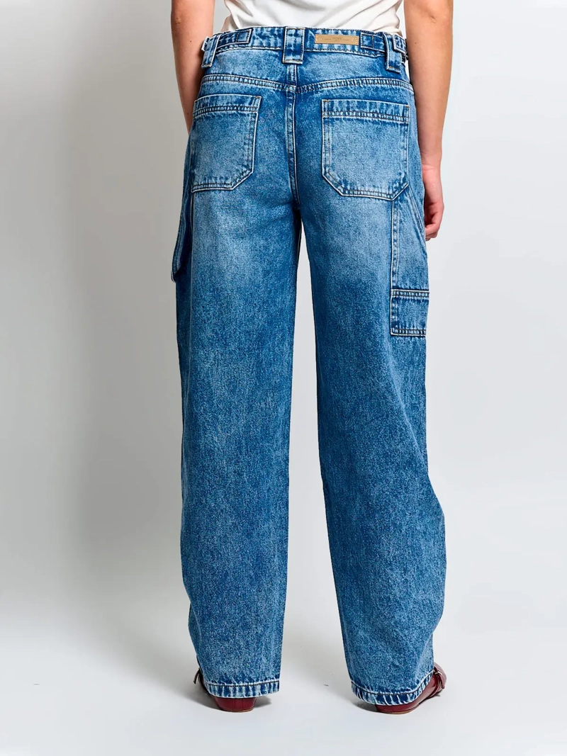 JEANS MUJER INDEX ALGODÓN CARPINTERO BAGGY - 3