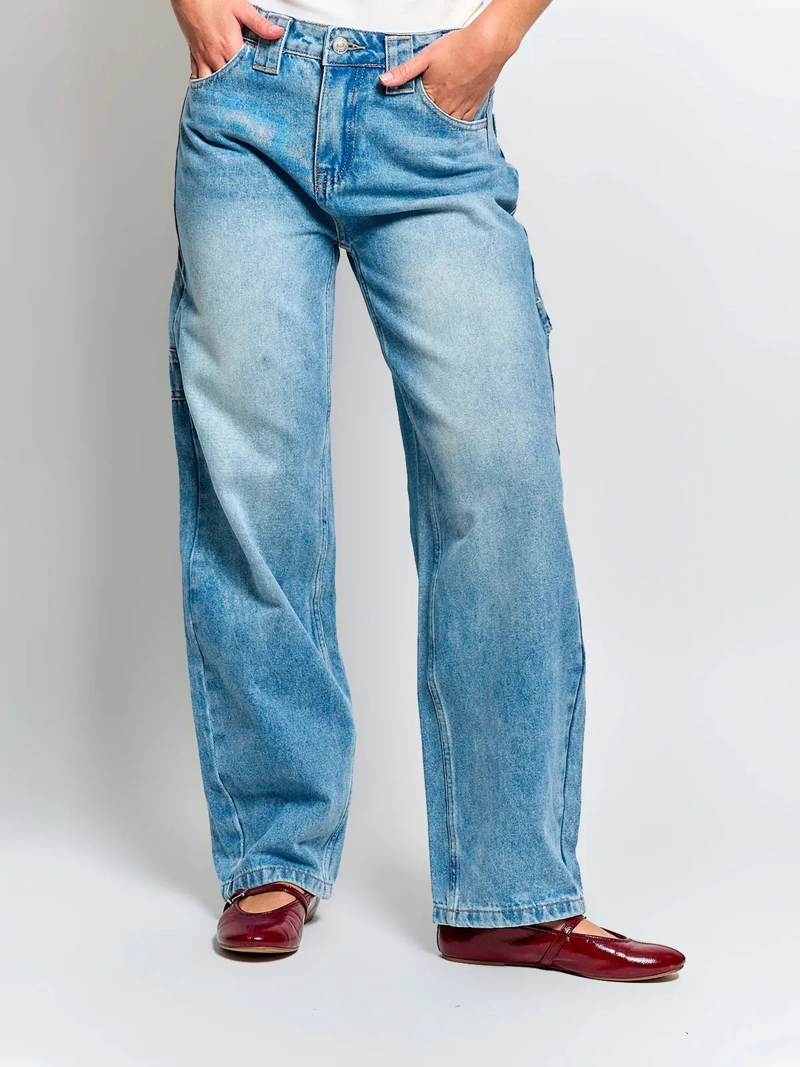 JEANS MUJER INDEX ALGODÓN CARPINTERO BAGGY - 2