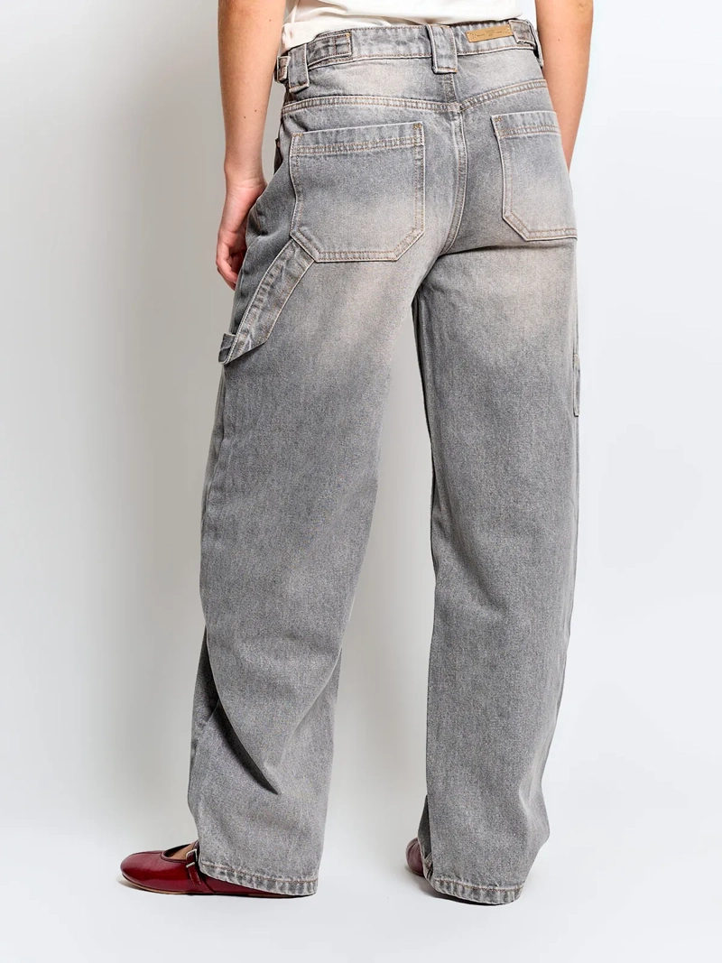 JEANS MUJER INDEX ALGODÓN CARPINTERO BAGGY - 3
