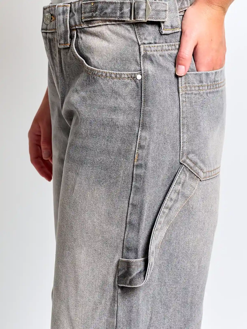 JEANS MUJER INDEX ALGODÓN CARPINTERO BAGGY - 4