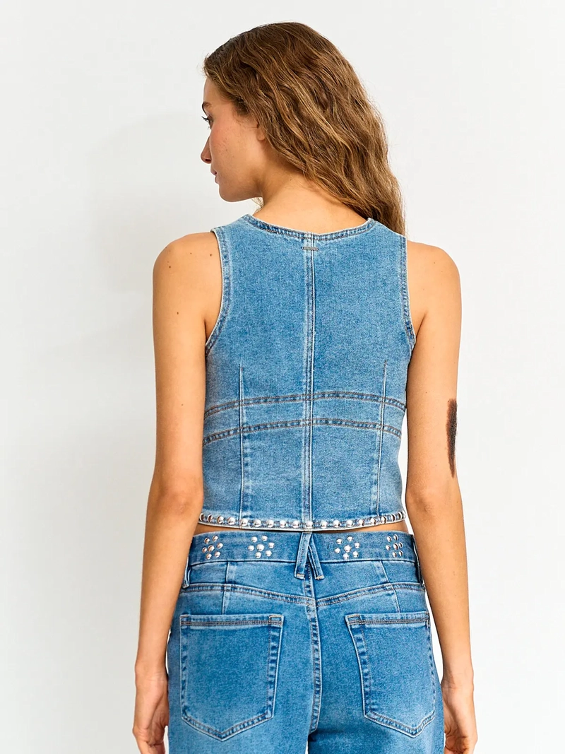 GILET MUJER BARBADOS ALGODÓN TACHAS - 2
