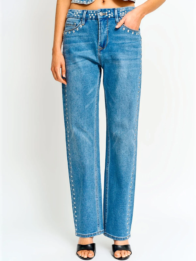 JEANS MUJER BARBADOS ALGODÓN TACHAS - 2