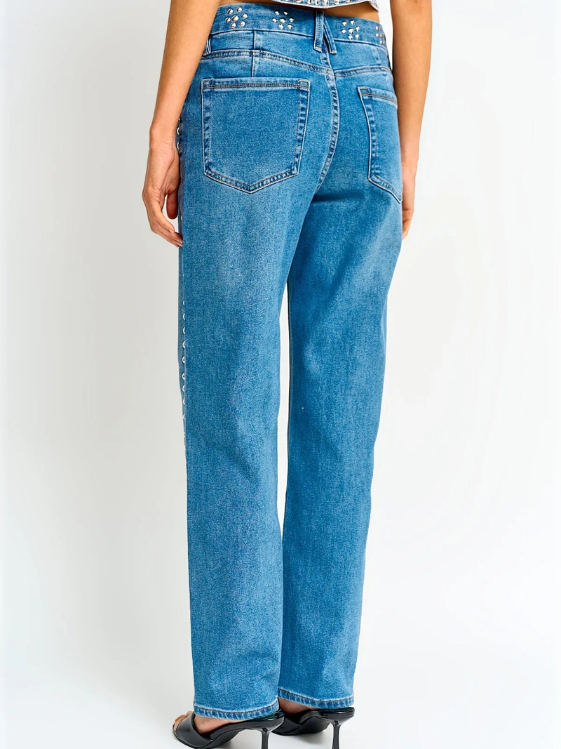 JEANS MUJER BARBADOS ALGODÓN TACHAS - 3