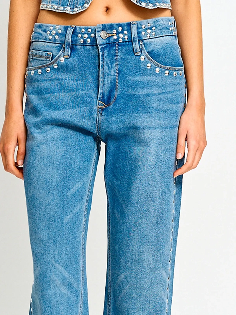 JEANS MUJER BARBADOS ALGODÓN TACHAS - 4