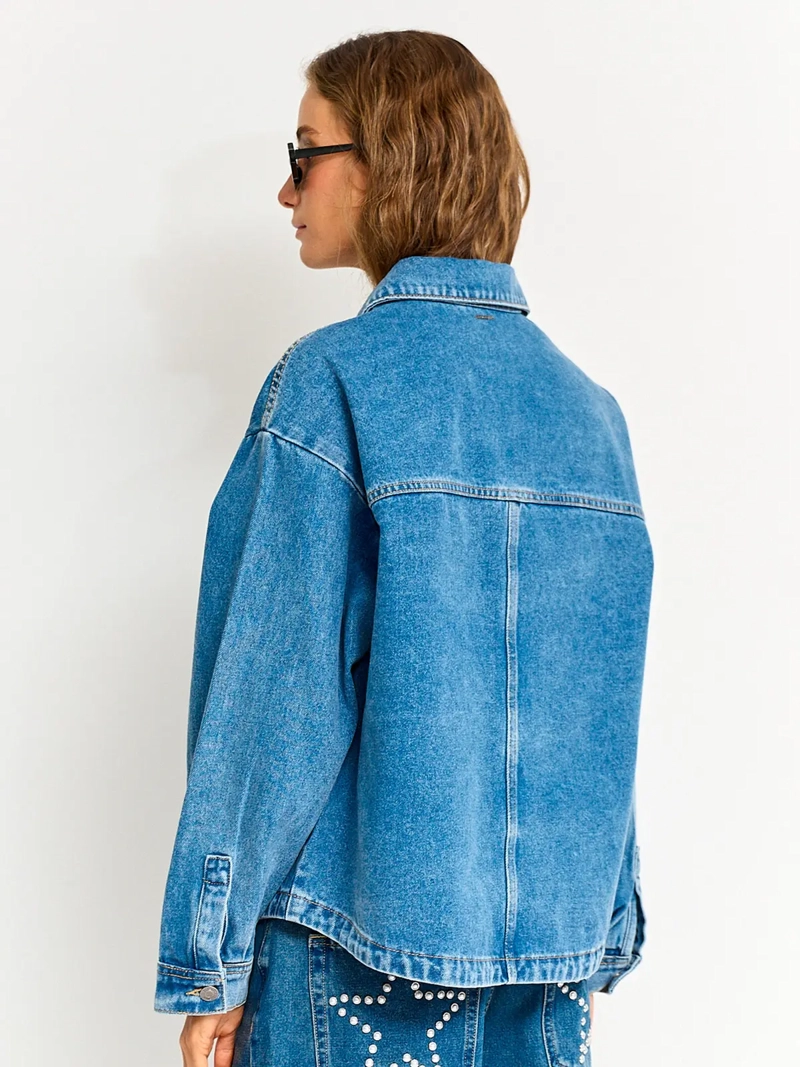 SOBRECAMISA MUJER BARBADOS ALGODÓN DENIM - 2