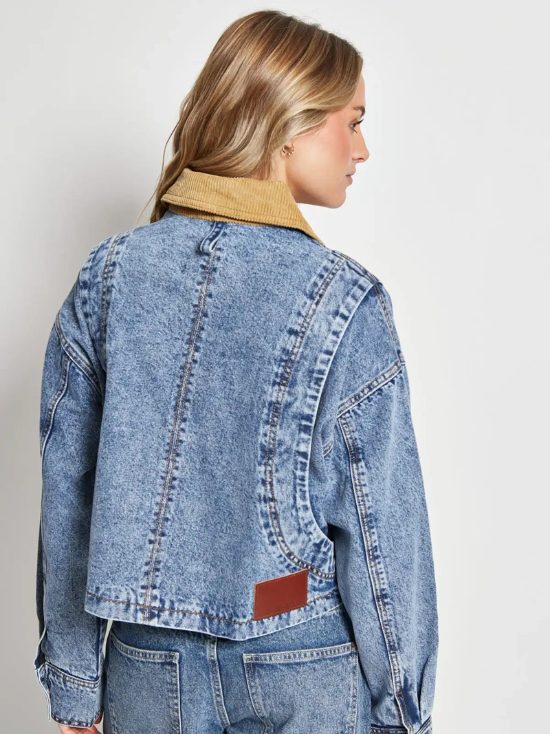 CHAQUETA MUJER BARBADOS ALGODÓN CORTA - 2