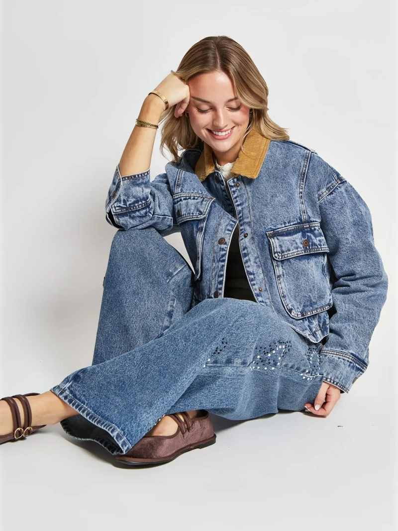 CHAQUETA MUJER BARBADOS ALGODÓN CORTA - 4