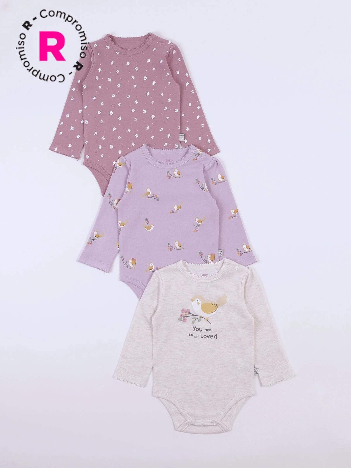 SET BODIES ALGODÓN NIÑA BABY HARVEST BÁSICO - 1