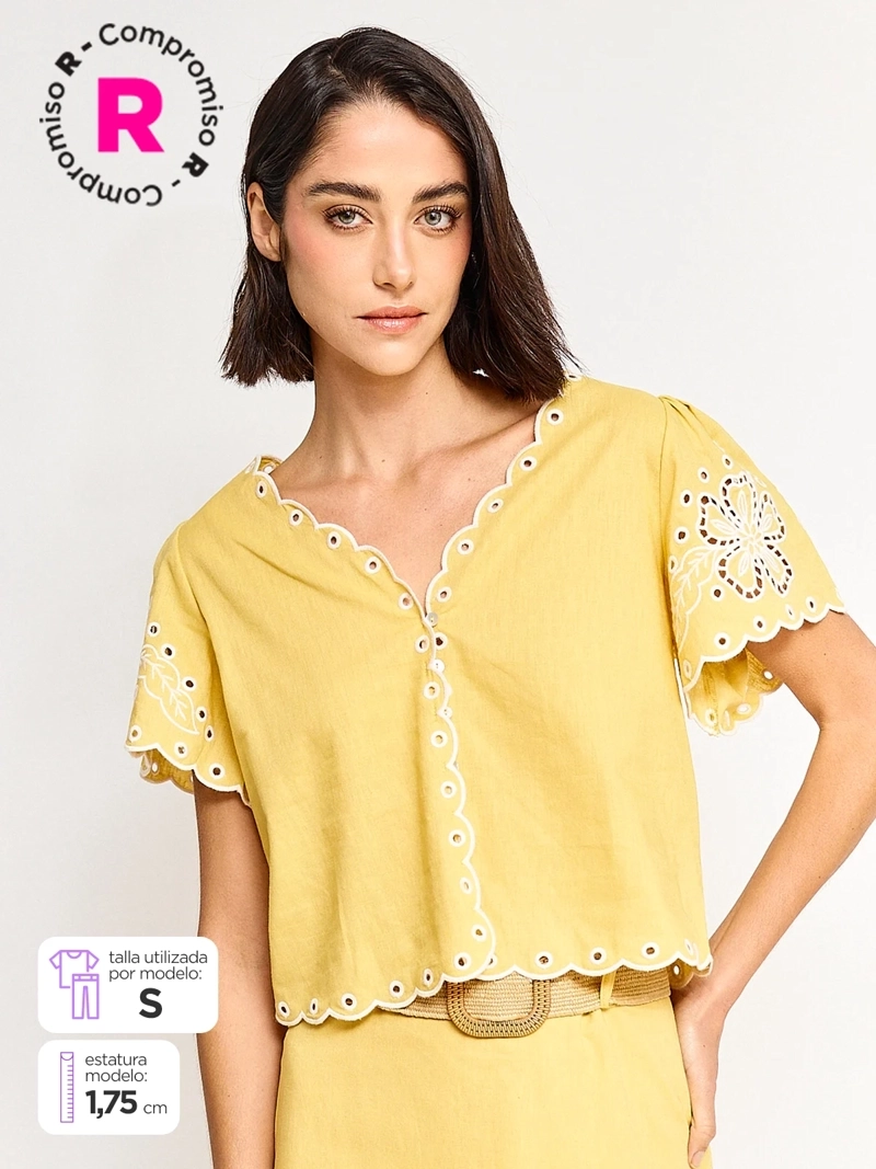 BLUSA MUJER REGATTA ALGODÓN MANGA CORTA - 1