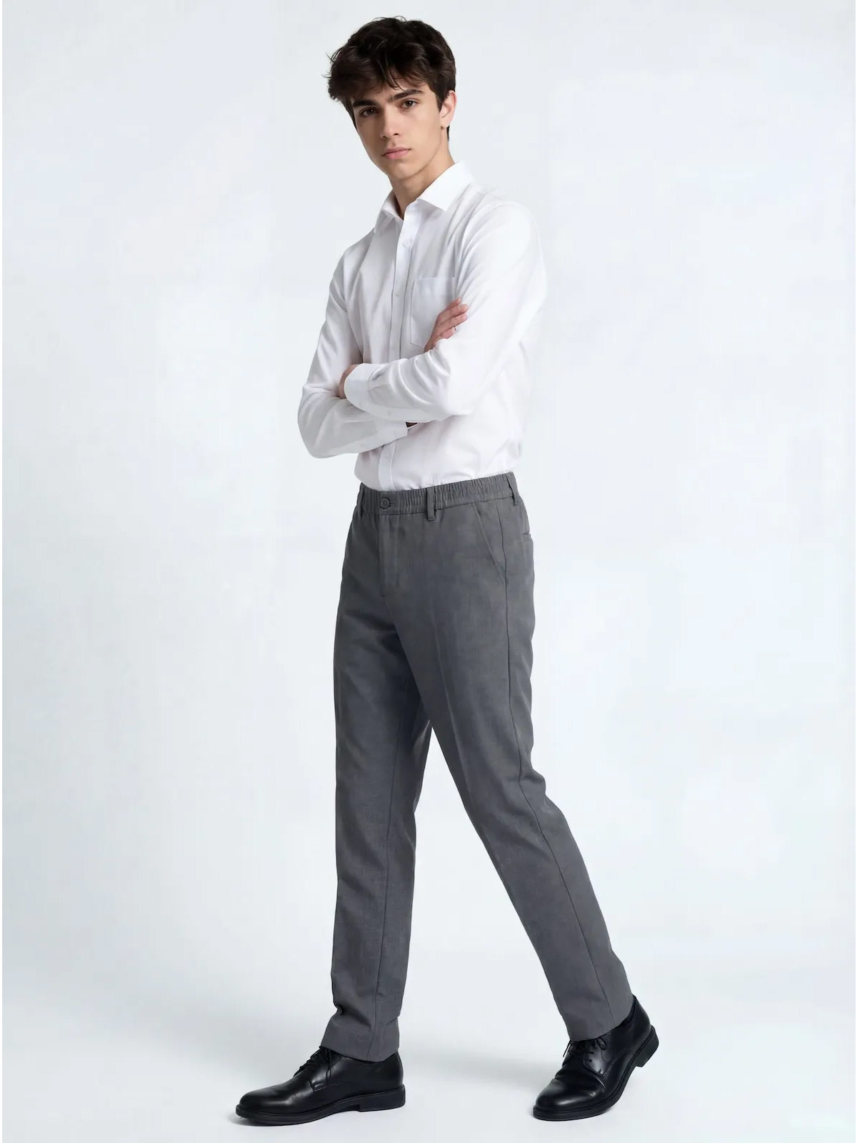 PANTALÓN NIÑO TEST SLIM FULL CINTURA ELASTICADA TEEN ESCOLAR - 1