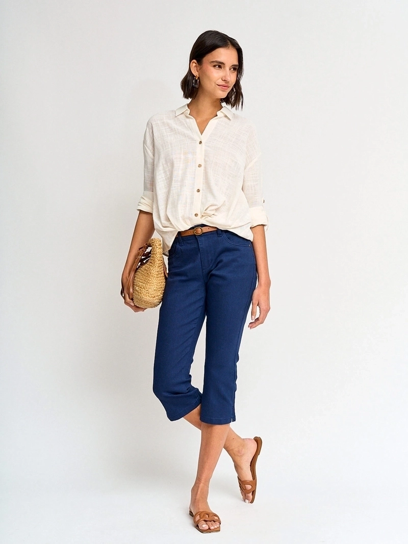 BLUSA MUJER REGATTA ALGODÓN MANGA LARGA RECOGIDO - 4
