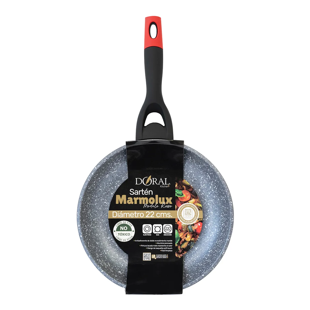 SARTÉN DORAL MARMOLUX ANTIADHERENTE 22CM - 4