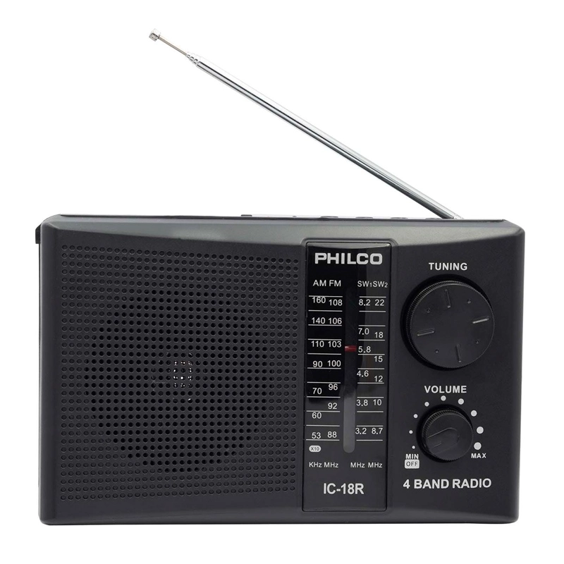 EQUIPO DE MÚSICA PHILCO 3 BANDAS RECARGABLE IC-18R USB/SD 1W