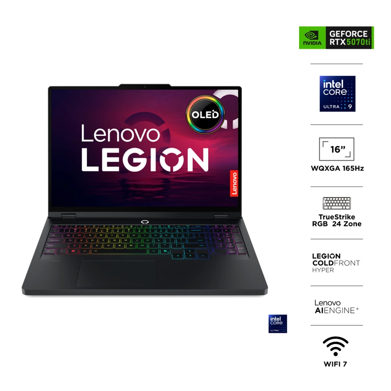 NOTEBOOK GAMER LENOVO LEGION PRO 5 INTEL CORE ULTRA 9 32GB RAM 1TB SSD NVIDIA RTX 5070TI 16” - 1
