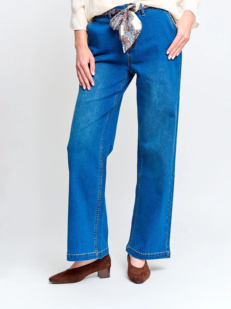 JEANS MUJER AZIZ ALGODÓN ANCHO - 2