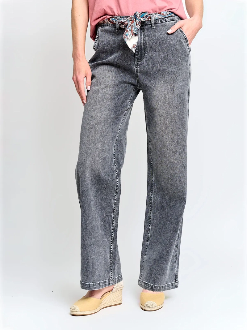 JEANS MUJER AZIZ ALGODÓN ANCHO - 2
