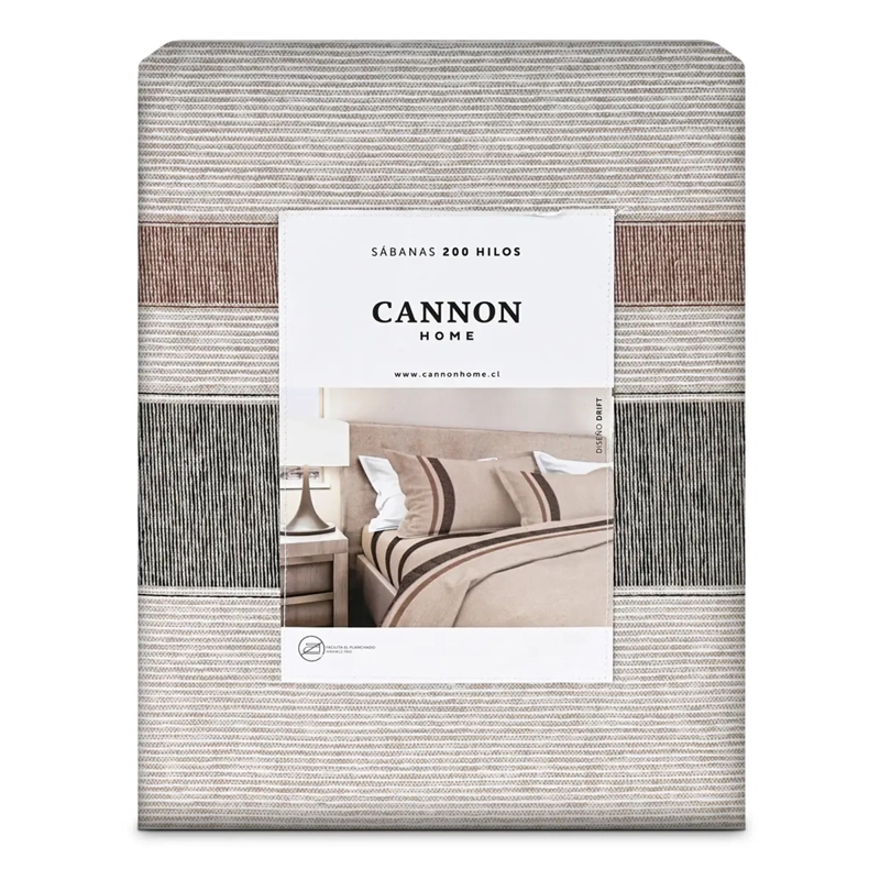 JUEGO DE SÁBANAS CANNON KING 200 HILOS DRIFT - 4