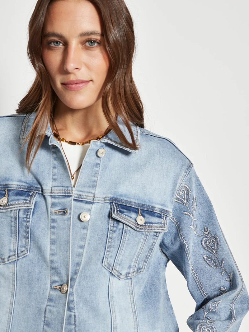 CHAQUETA MUJER TATIENNE ALGODÓN DENIM BORDADA - 3