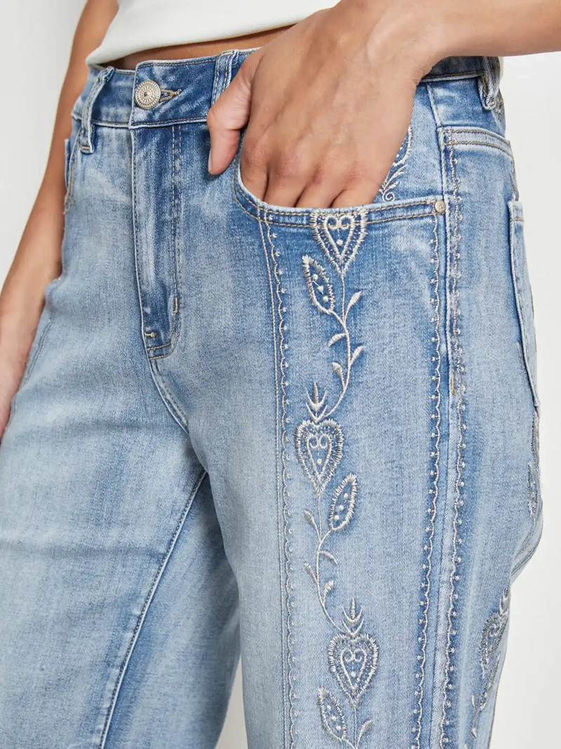 JEANS MUJER TATIENNE ALGODÓN BORDADO - 4