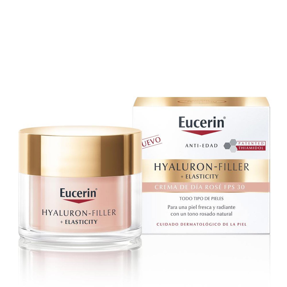 CREMA FACIAL DE DÍA EUCERIN HYALURON FILLER + ELASTICITY ROSÉ SPF30 CON THIAMIDOL 50 ML - 1