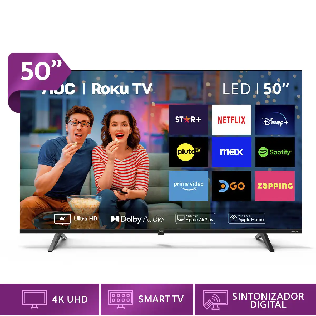 SMART TV AOC LED 4K UHD 50” 50U7045 - 1