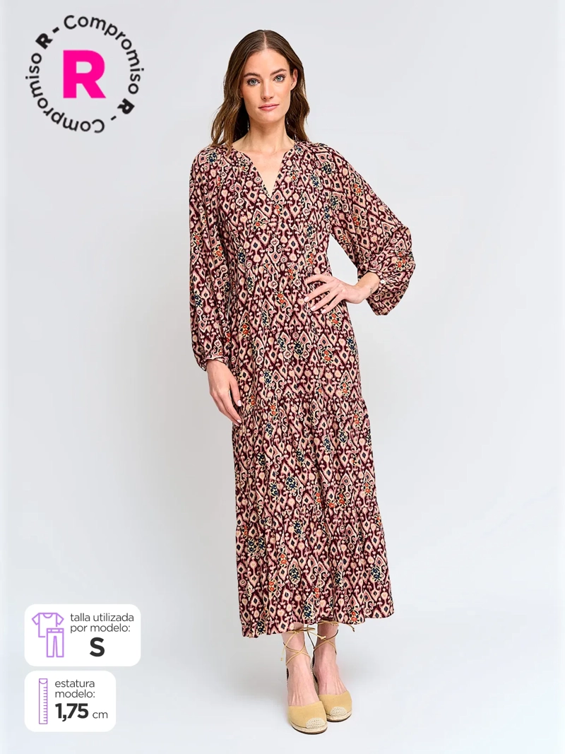 VESTIDO MUJER TATIENNE LARGO ESTAMPADO - 1